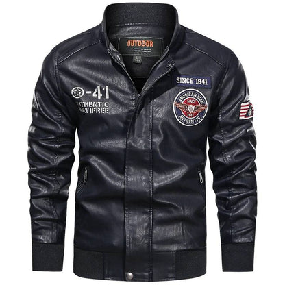 Men's Motorcycle PU leather jacket