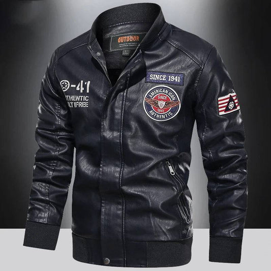 Men's Motorcycle PU leather jacket