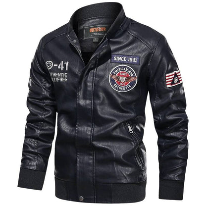 Men's Motorcycle PU leather jacket