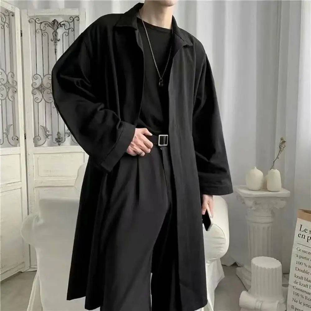 Men's Woolen Coats Solid Color Single Breasted