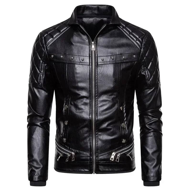 Men Suede Collar Removable Slim Fit Bomber Wool Leather Jacket