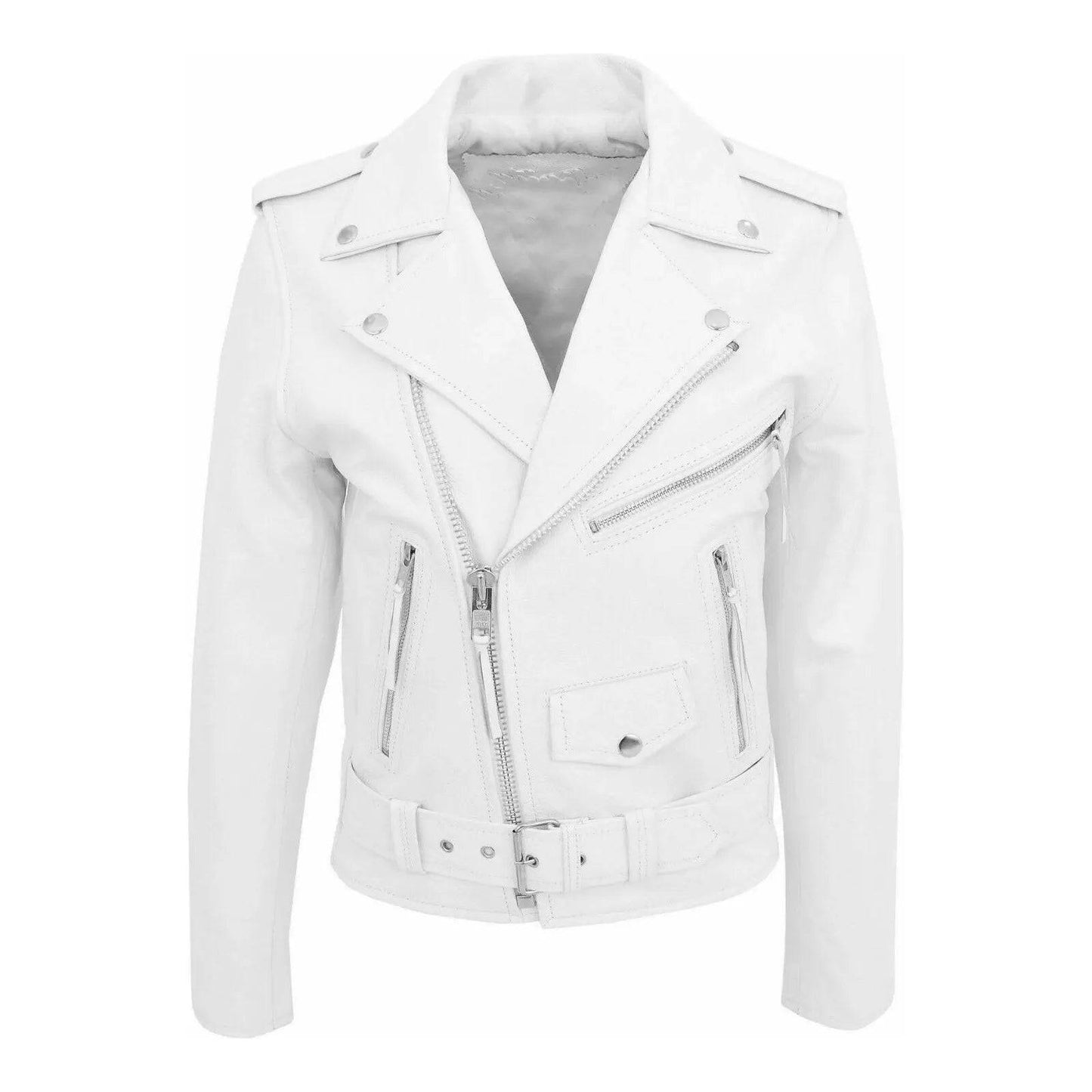 Mens Leather Jacket Slim Fit