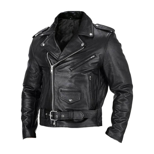 Mens Leather Jacket Slim Fit