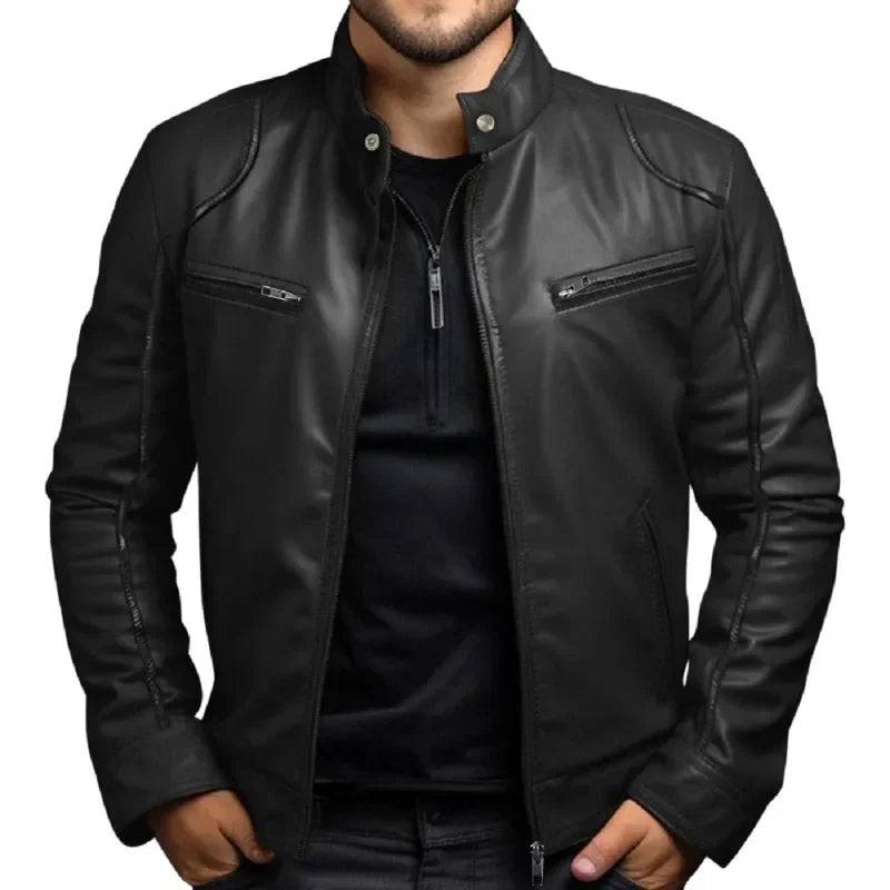 Men's Motorcycle Leather Jacket - Xmaker