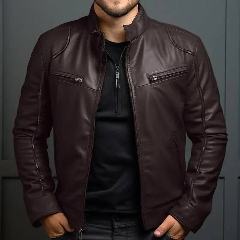 Men's Motorcycle Leather Jacket - Xmaker