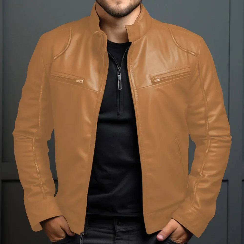 Men's Motorcycle Leather Jacket - Xmaker