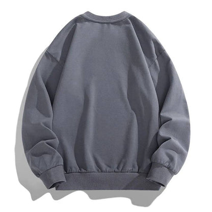 Men 's Long Sleeved T-shirts  Print Hoodies Round Neck Pullover