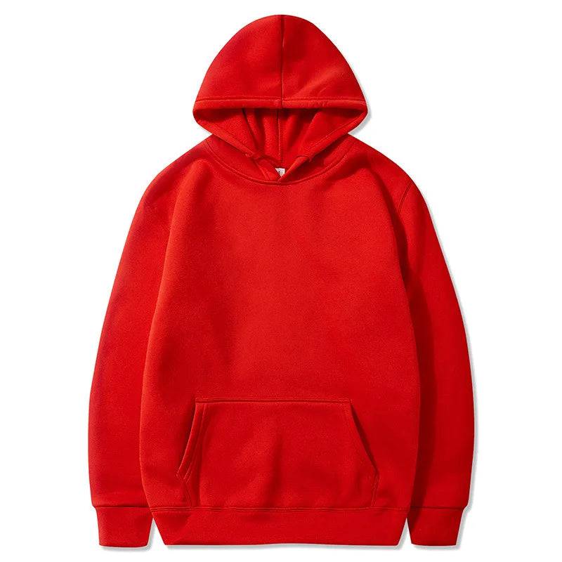 Casual Solid Color Pocket Pullovers Hoodies Sweatshirts