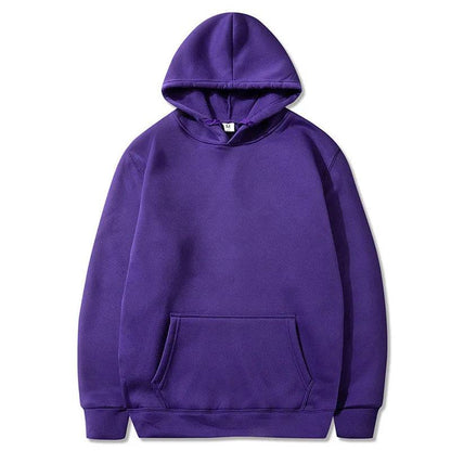 Casual Solid Color Pocket Pullovers Hoodies Sweatshirts