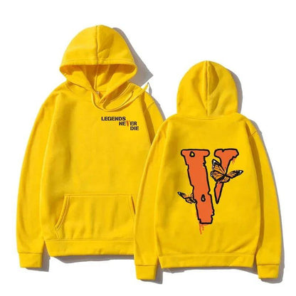 Men's Loose Big V Printed Hoodie - Xmaker