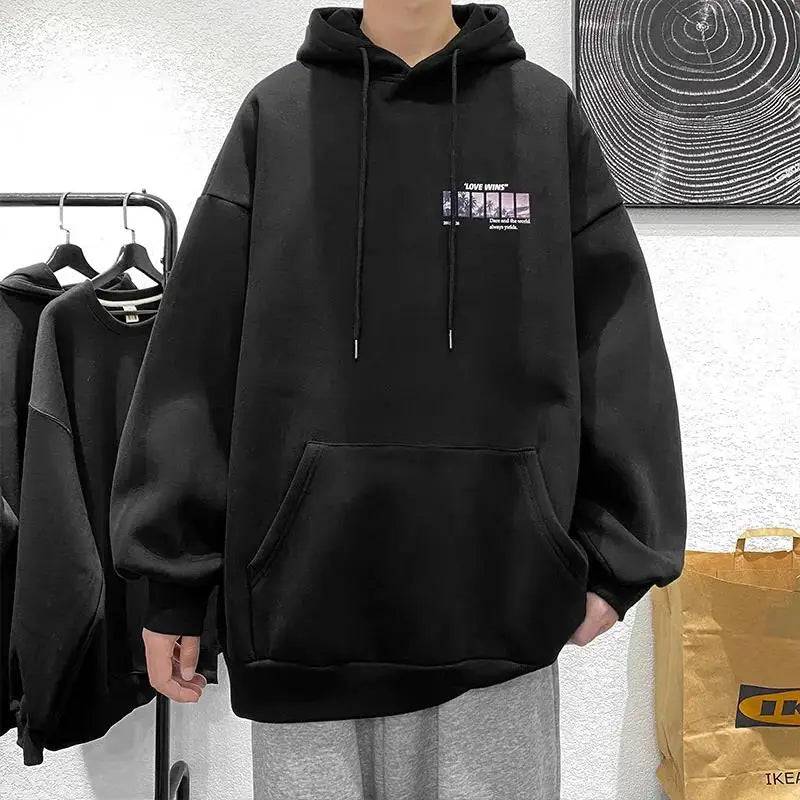 Men's Loose Fit Hooded Oversized Jacket