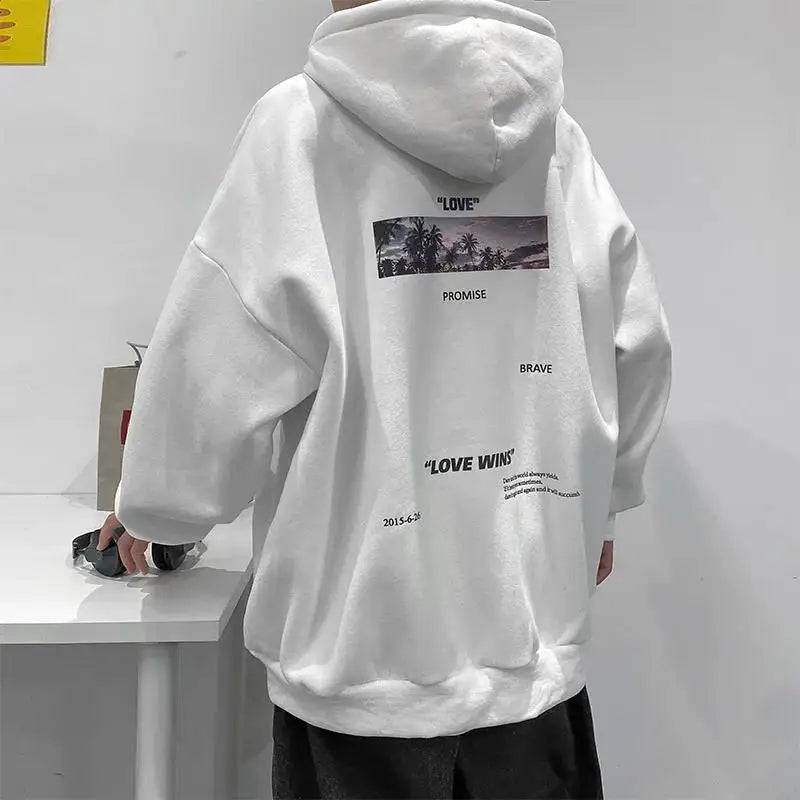 Men's Loose Fit Hooded Oversized Jacket