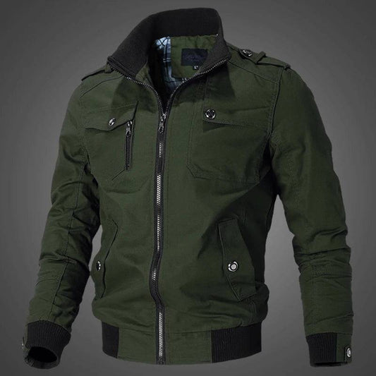 Workwear Flight Jacket Men's Thin Casual Top Coat Air Force Standing Collar Coat