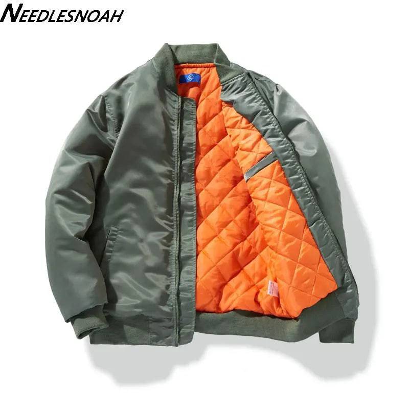 Solid Pilot Jacket Military Flight Bomber Jacket