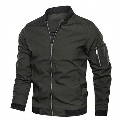 Men's Cargo Zippered Jacket, Men's Casual Street Multi Pocket Work Jacket, Slim Fit Pilot Baseball Suit, Men's Clothing - Xmaker