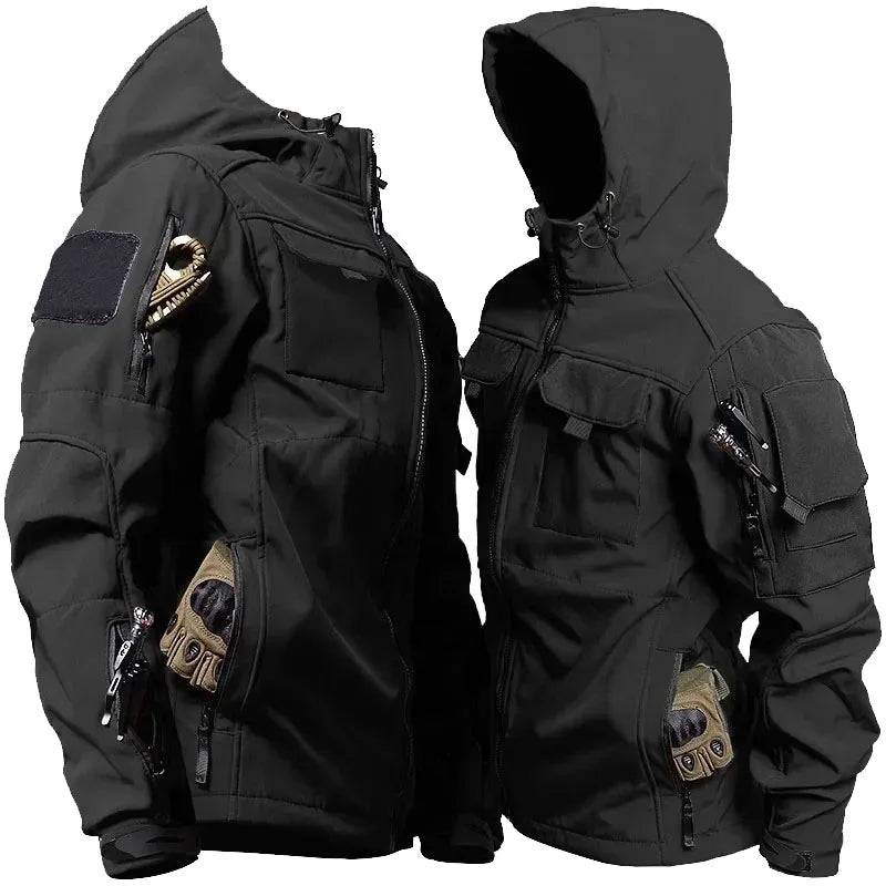 Men's Multi-Pocket Hooded Cargo Jacket