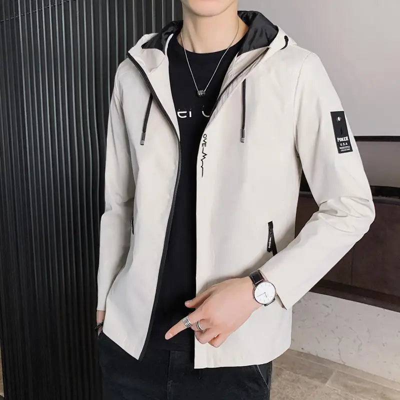 Men's casual hooded pilot jacket windproof jacket