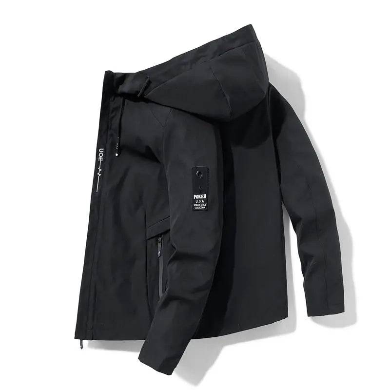 Men's casual hooded pilot jacket windproof jacket