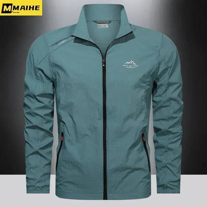 Men Windbreaker Zip Pockets UV Sun Protection Jackets Breathable Ultra-light Outdoor