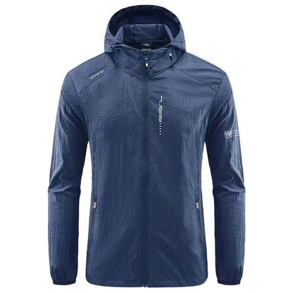Summer Men'sLeisure Outdoor Quick Drying Uv Light Jacket Outdoor Light Sports Riding Fishing Hooded Skin With - Xmaker