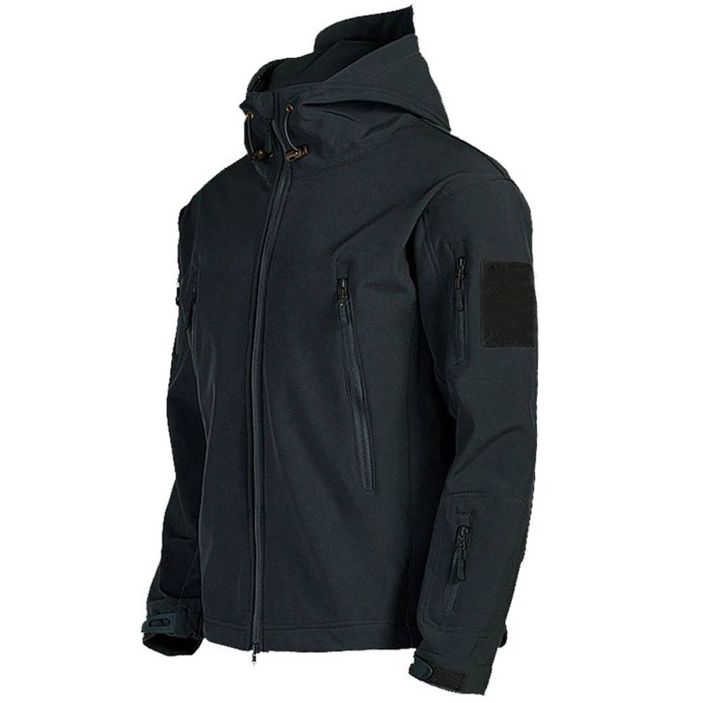 Men Windproof Waterproof Combat Hooded Bomber Jacket