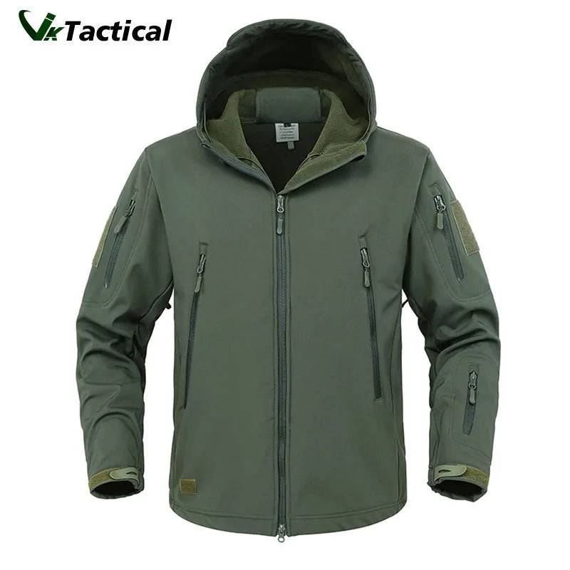 Military Shark Skin Soft Shell Jackets Men Tactical Windproof Waterproof Jacket Men Army Combat Jackets Mens Hooded Bomber Coats - Xmaker