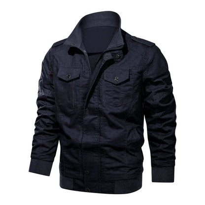 Men Casual Cotton Military Bomber Pilot Jacket