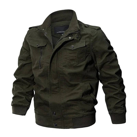 Men Casual Cotton Military Bomber Pilot Jacket