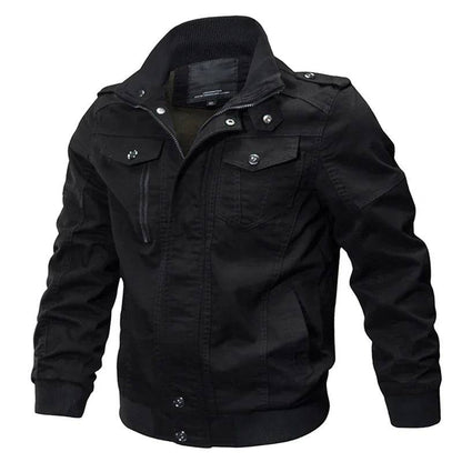 Men Casual Cotton Military Bomber Pilot Jacket