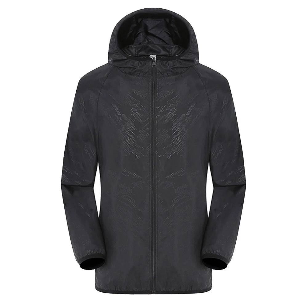 Hooded Sunbreaker Coat Women Men Windbreaker Jacket Waterproof UV Quick Dry Skin Ultra-Light Rainproof Breathable With Pocket - Xmaker