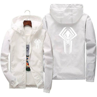 Sunscreen Waterproof Beach Casual Jackets Spider Men's Summer Hooded Jacket Windbreaker Packable Skin Coat