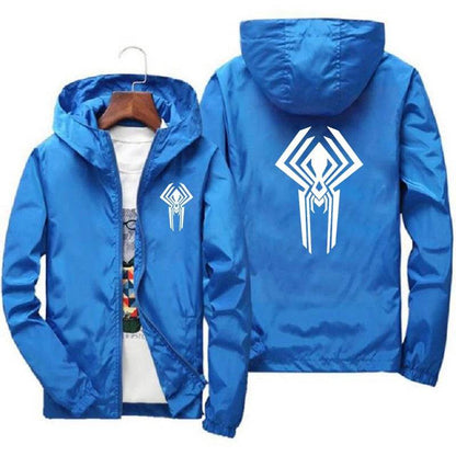 Sunscreen Waterproof Beach Casual Jackets Spider Men's Summer Hooded Jacket Windbreaker Packable Skin Coat