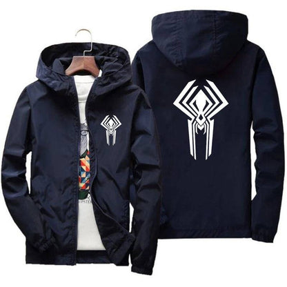 Sunscreen Waterproof Beach Casual Jackets Spider Men's Summer Hooded Jacket Windbreaker Packable Skin Coat