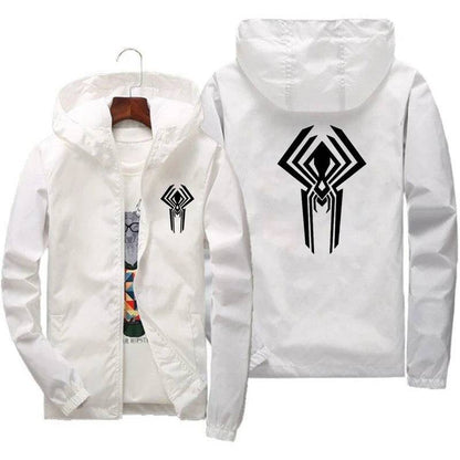 Sunscreen Waterproof Beach Casual Jackets Spider Men's Summer Hooded Jacket Windbreaker Packable Skin Coat