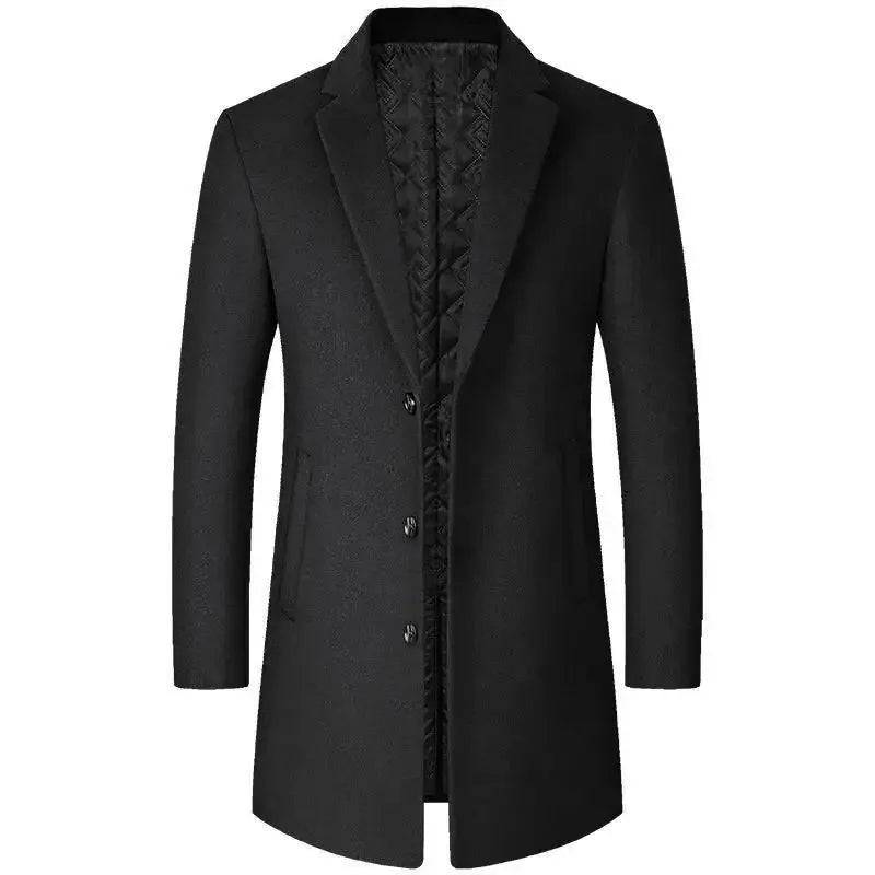 Men's Woolen Jacket Slim Fit Medium-length Coat