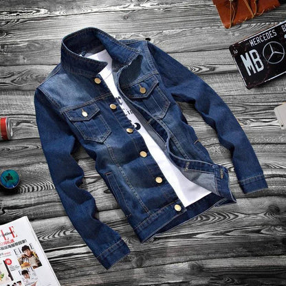 Casual Ripped Middle Student Korean Style Slim Fit Men's Demi Jacket