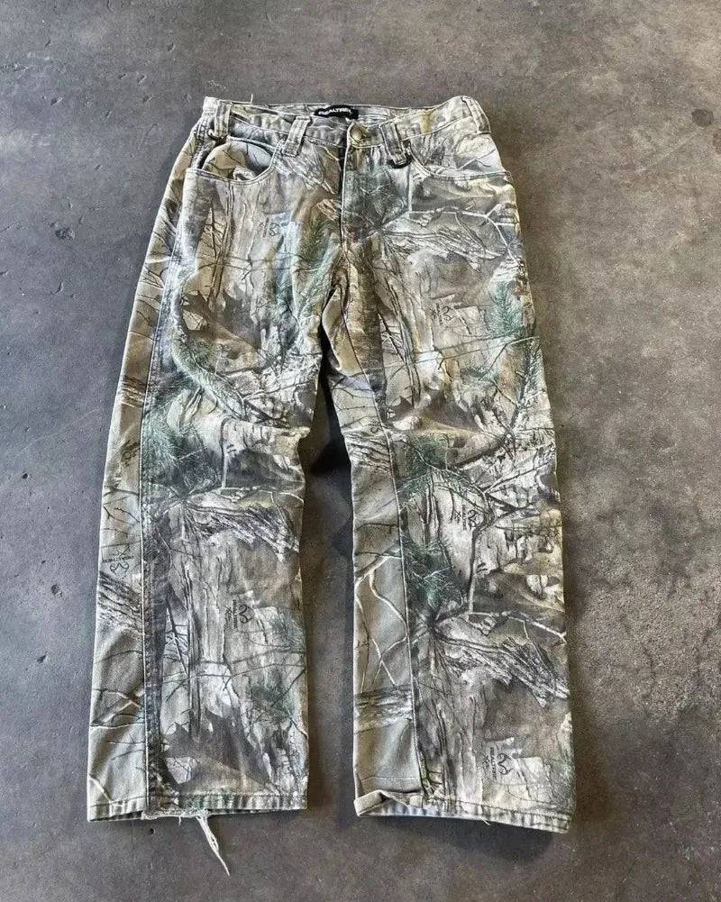 Gothic Rock Hip Hop  Camouflage Baggy Jeans Men - Xmaker