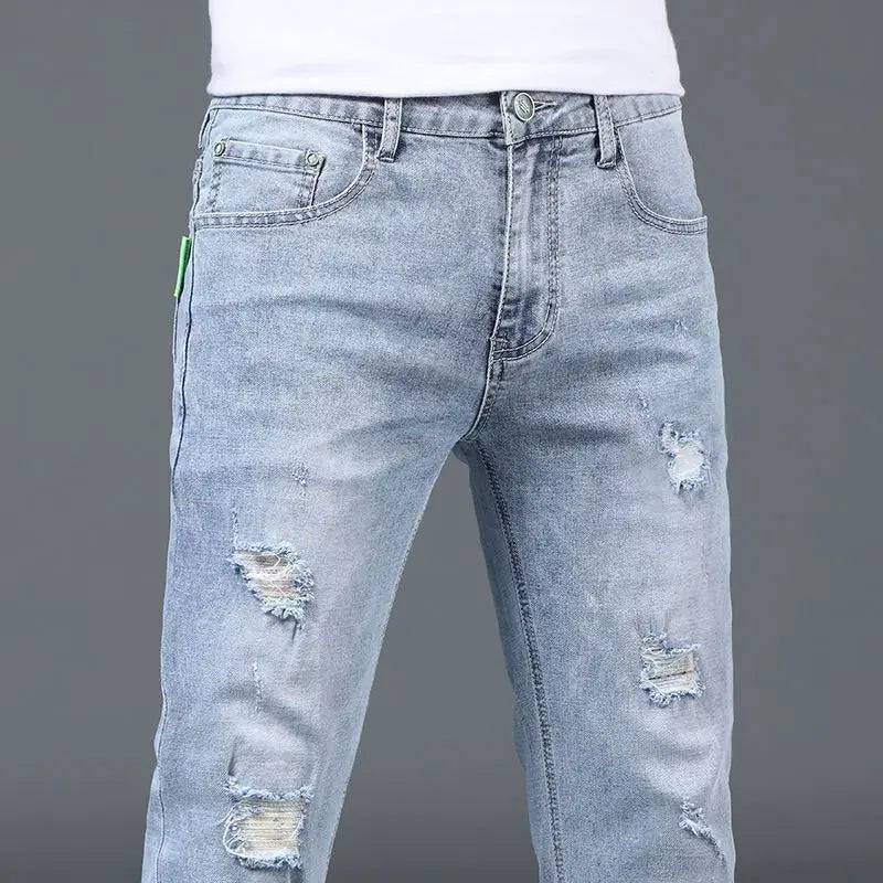 Men Classic Streetwear Cowboy Jeans - Xmaker