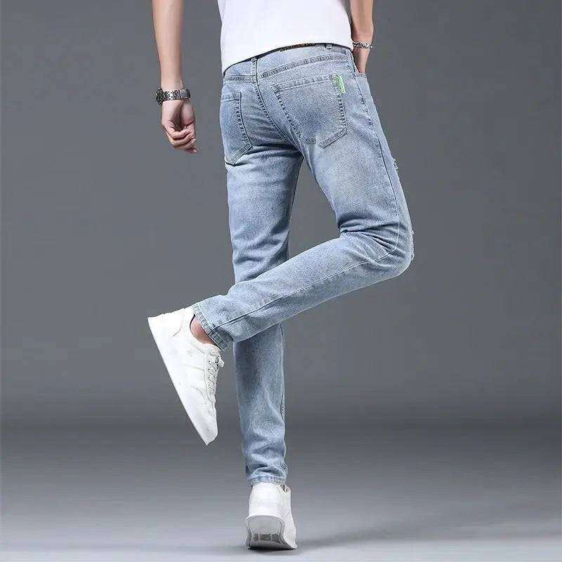 Men Classic Streetwear Cowboy Jeans - Xmaker