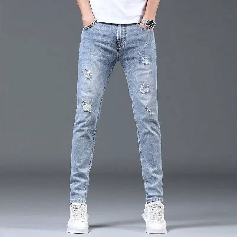 Men Classic Streetwear Cowboy Jeans