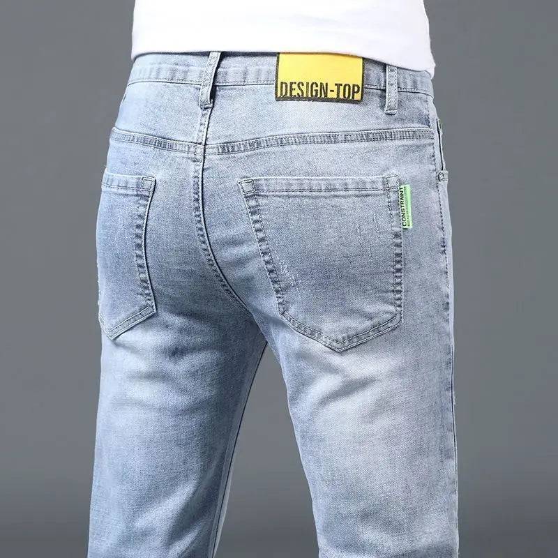 Men Classic Streetwear Cowboy Jeans