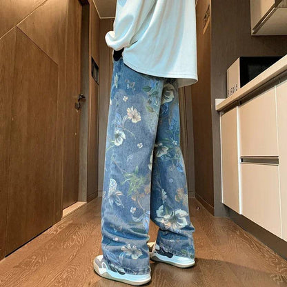 Vintage Denim Pants Hip Hop Wide-leg Baggy Jean