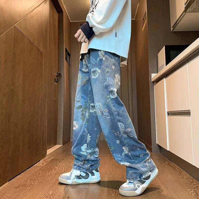 Vintage Denim Pants Hip Hop Wide-leg Baggy Jean