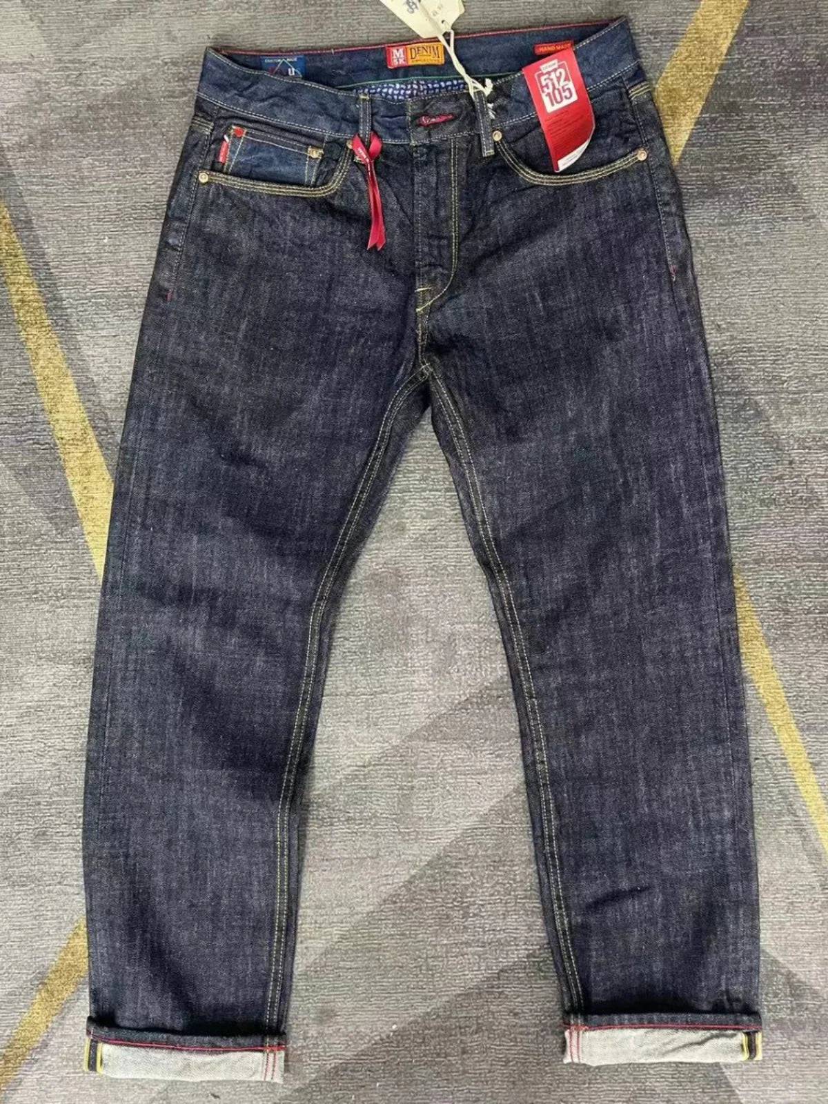 Cotton Red Selvedge Denim Jeans for Men