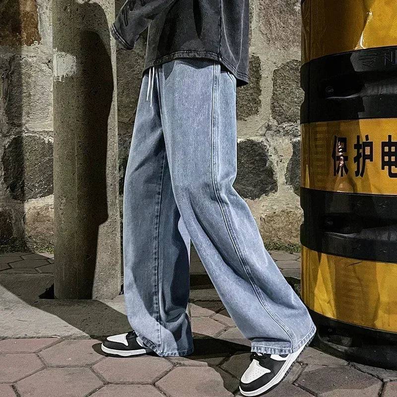 Men Loose Loose Straight Wide Leg Jeans