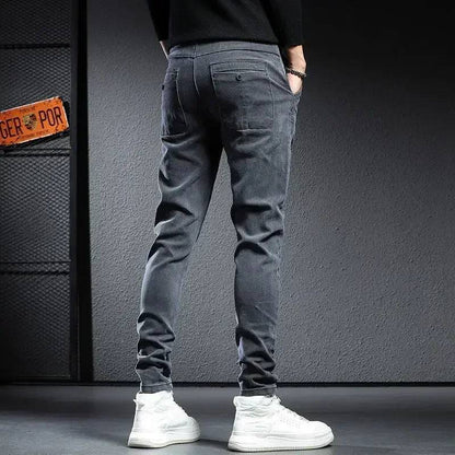 Men's Baggy Jeans Brushed Thicken Wool Plush, Black