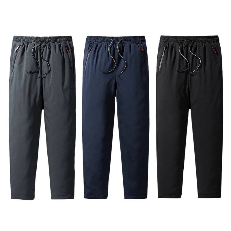 Men's Pant Thicken Waterproof Down Cotton Lined Casual Sport Joggers