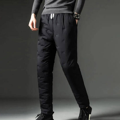 Men's Thick Warm Windproof Down Cotton Pants