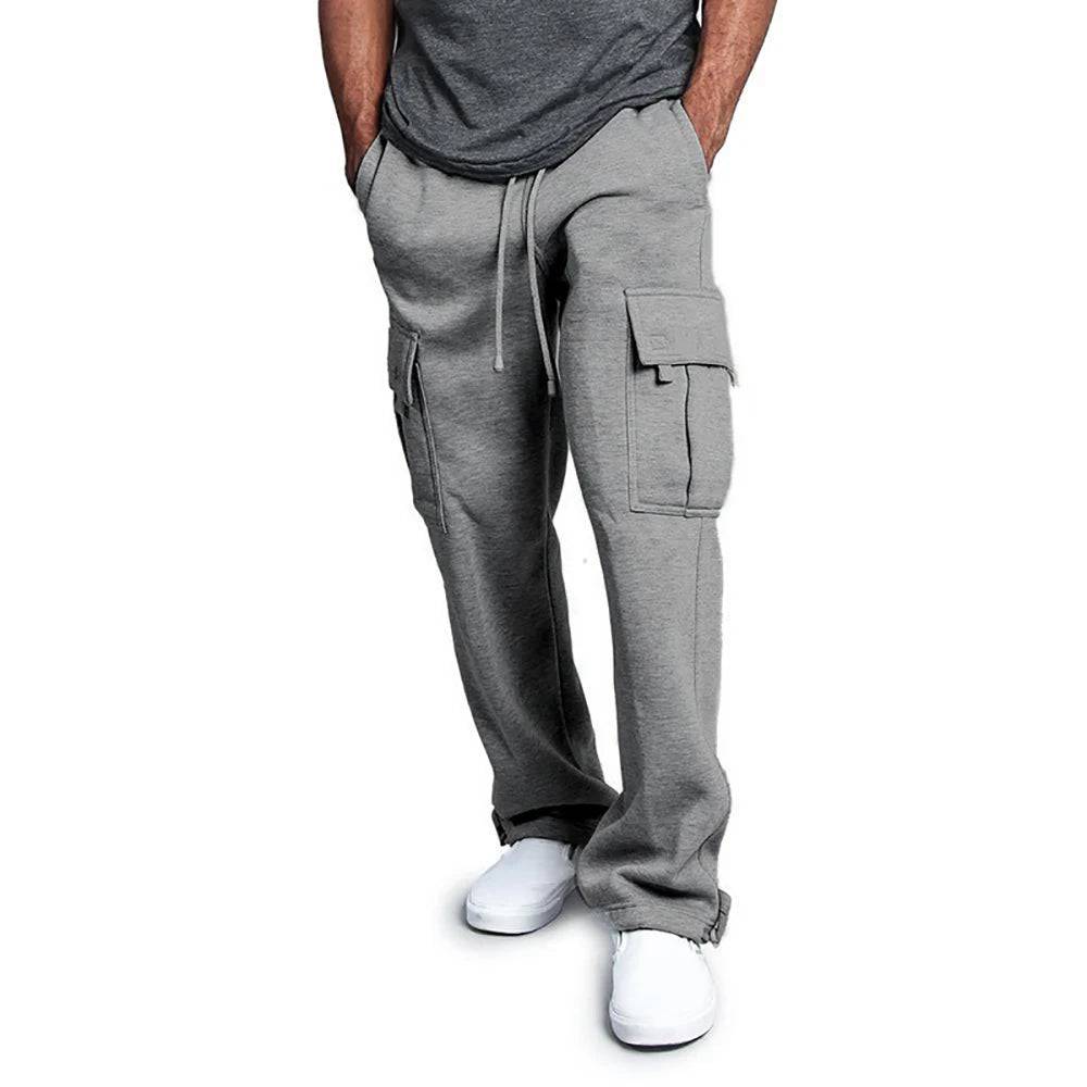 Mens Sweatpants Straight Fit Loose Oversized Drawstring Long Pants