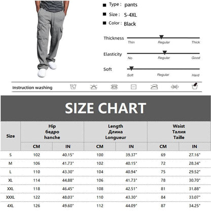 Mens Sweatpants Straight Fit Loose Oversized Drawstring Long Pants